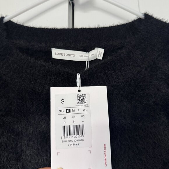 SOLD Love Bonito Oversized Round Neck Fuzzy Knit Sweater - Picture 3 of 5